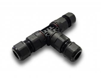 Conector cablu ermetic 3 pini IP67 2 cai 