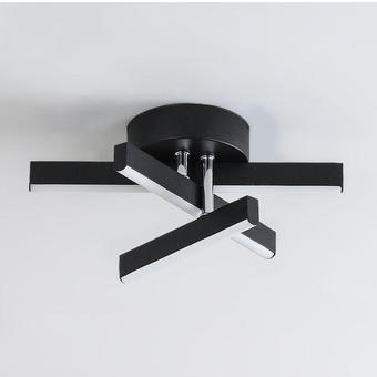 Aplica LED 3 functii geometrica neagra 24W 25cm 