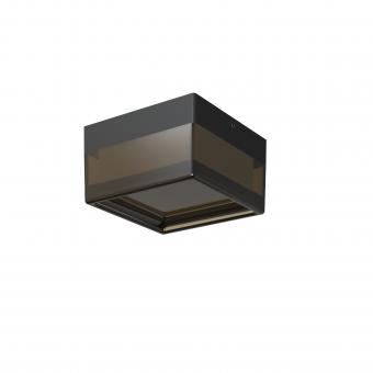 Aplica LED Zippy CCT 9W IP65 patrat negru smoke 