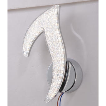 Aplica LED cristal 3 functii cromata cu forma curba 20W 
