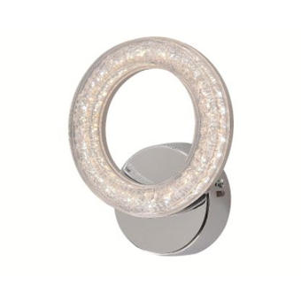 Aplica LED cristal 3 functii cromata cu inel decorativ 10W 