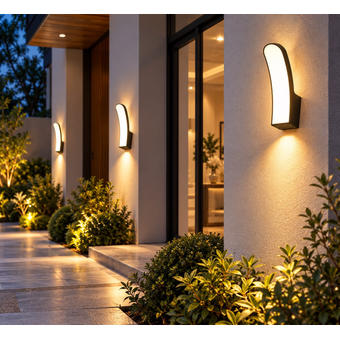 Aplica LED exterior curbata 12W 3000K 24cm 