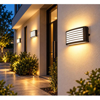 Aplica LED exterior dreptunghiulara 18W 3000K 22cm 