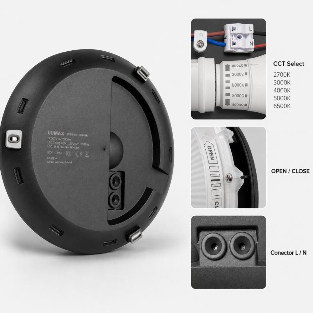 Aplica LED CCT 9W IP65 1440lm 30cm
