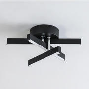 Aplica LED 3 functii geometrica neagra 24W 25cm