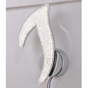 Aplica LED cristal 3 functii cromata cu forma curba 20W