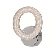 Aplica LED cristal 3 functii cromata cu inel decorativ 10W