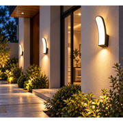 Aplica LED exterior curbata 12W 3000K 24cm