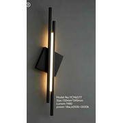Aplica LED neagra cu tije verticale 18W 59cm