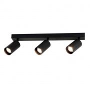Spot LED 3 x Gu10 Negru Aplicat