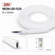 Neon flex 24V 6 x12 mm rola 10m 9W