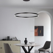 Lustra LED suspendata dimabila cu telecomanda negru 60cm BF2025 66W