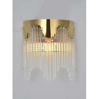 Aplica ARIA Onda aurie cu tije decorative si doua surse E14 