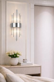 Aplica de cristal Art Deco silver 