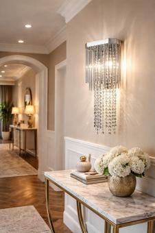 Aplica de cristal Cascade Black 