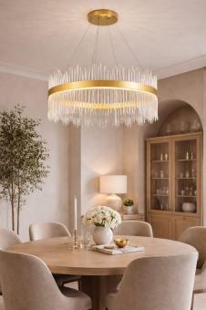 Candelabru Art Deco modern gold 40CM 