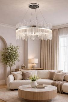 Candelabru Art Deco modern silver 40CM 