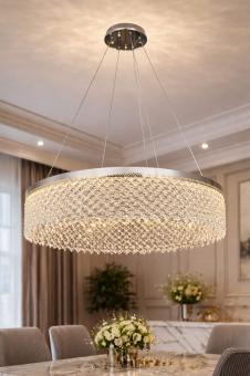 Candelabru Crystal Crown silver 40CM 