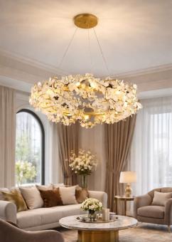 Candelabru Crystal Flower Ring 80CM 