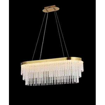 Candelabru LED ARIA Prisma auriu cu tije decorative 113W 