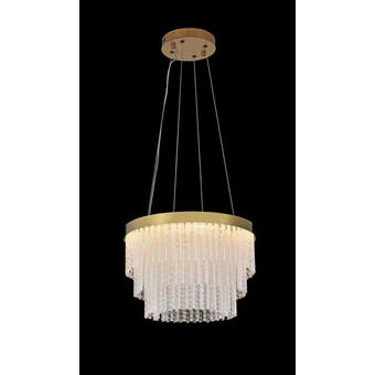 Candelabru LED AURELIA circular auriu cu tije decorative 78W 40cm 