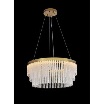 Candelabru LED AURELIA circular auriu cu tije decorative 89W 50cm 