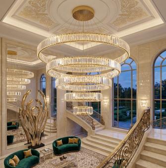 Candelabru LED modern Luxury Rings Gold 