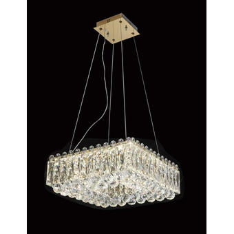 Candelabru LED patrat auriu 80W 40cm 
