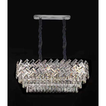 Candelabru Prisma Linea crom cu pandantive E14 80cm 
