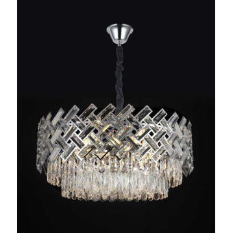Candelabru Prisma Rondo crom cu pandantive E14 60cm 