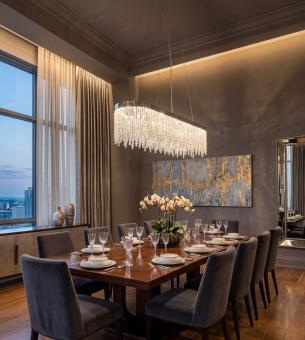 Candelabru de cristal Diamond Drops 100CM 