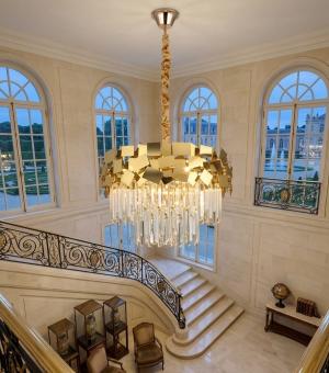 Candelabru de cristal Gold Shards 40CM 