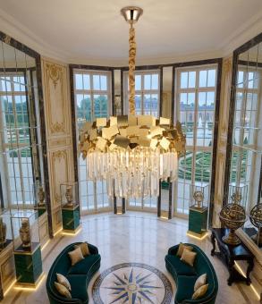 Candelabru de cristal Gold Shards 60CM 