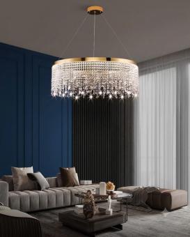 Candelabru led Ring Crystal Gold 80W