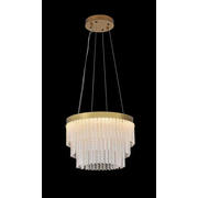 Candelabru LED AURELIA circular auriu cu tije decorative 78W 40cm