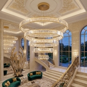 Candelabru LED modern Luxury Rings Gold