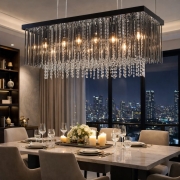 Candelabru de cristal Cascade Linear Black