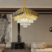 Candelabru de cristal Gold Diamond 30CM