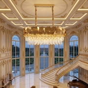 Candelabru de cristal Gold Shards