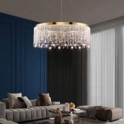 Candelabru led Ring Crystal Gold 80W