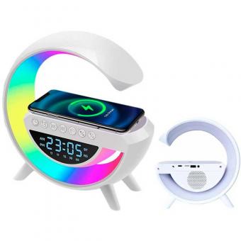 Lampa LED Smart G-Clock boxa bluetooth ceas alarma 