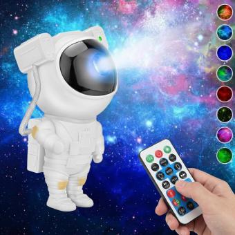 Proiector laser cu boxa multimedia Astronaut joc de lumini aurora boreala stele timer luminozitate telecomanda 