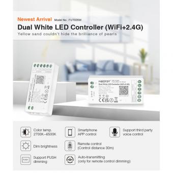 Controler banda LED CCT WiFi TUYA 12A 