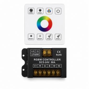 Controler cu telecomanda RGBW touch 30A control separat alb 
