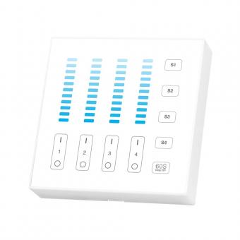 Telecomanda 4 zone MiLight RF de perete benzi monocrom 