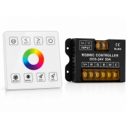 Controler cu telecomanda RGB CCT touch 30A control separat alb