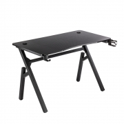 Birou de gaming negru 120x60x73cm suport casti si pahar