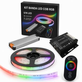 Kit banda LED RGB COB telecomanda touch sursa LED NANO 