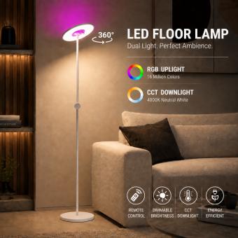 Lampadar RGB CCT telecomanda 48W 360 grade 
