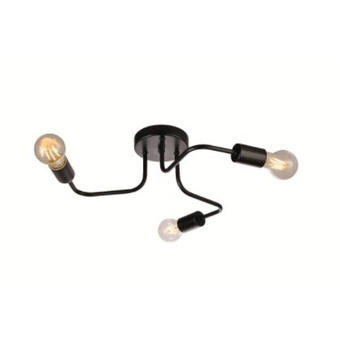 Lustra Ferro neagra cu trei brate E27 48cm 